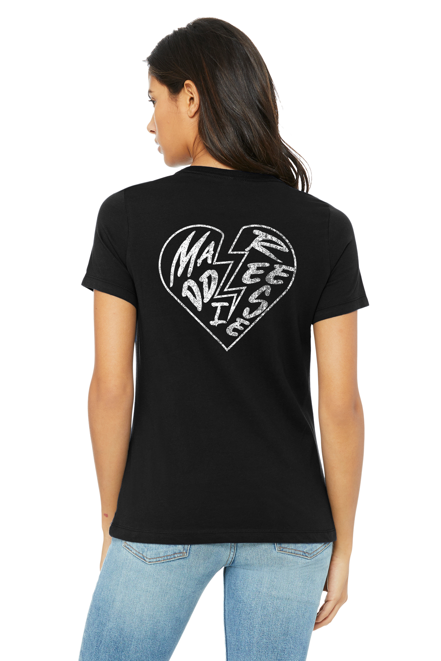 Maddi Reese Broken Heart Black T-Shirt